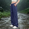 thumbnail image 2 of MEICHEN Essentials Summer Fashion Clothes for Women Women Elastic Waisted Parachute Hiking Pants with Pockets Water Lightweight Pants Casual Pants for Women, 2 of 8