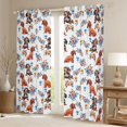 thumbnail image 2 of Homewish Kawaii Dachshund Dog Blackout Curtains Set of 2 (52x84 Each),Lovely Floral Curtain,White, 2 of 6