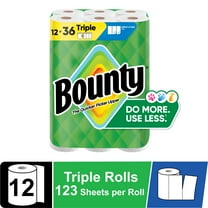 Bounty Paper Towels Select-A-Size White, 12 Triple Rolls, 123 Sheets per Roll
