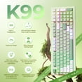 thumbnail image 2 of Teclado Gamer Inalámbrico LEOBOG x Aula K99 Verde Bluetooth, 2 of 5