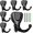 Black, variant on Coat Hooks Wall Mount: Flip Lid Conceals Screws & Double Hooks, Heavy Duty Wall Hooks, Damage-Resistant Clothing Design, Towel Hooks for Bathroom Living Room to Hang Coats Hats Keys (2, Silver)