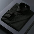 thumbnail image 2 of Mens Solid Color Long Sleeve Shirt - Casual Business Non Ironing Shirt, for Overalls & Daily Wear, 2 of 4