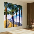 thumbnail image 6 of "Moonlit Oasis" Oversized 72"x 36" Frameless Free-Floating Reverse Printed Tempered Art Glass Panels Set, 6 of 9