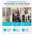thumbnail image 6 of Stander Wonder Pole Plus, Security Pole and Curve Grab Bar, Bathroom Safety Rail for Elderly, Tension Mounted Floor to Ceiling Safety Assist Handle for Seniors, Supports 300 lbs, White, 6 of 9