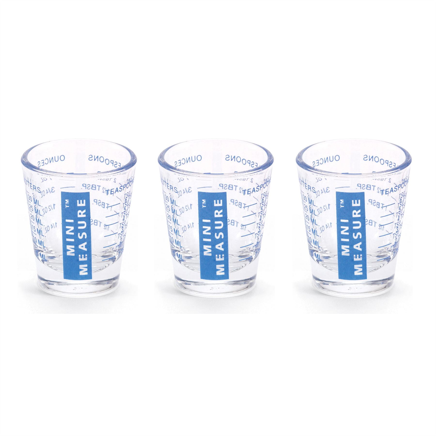 Kolder Mini Measure 20Increment Measuring Shot Glass, for MultiPurpose Liquid and Dry