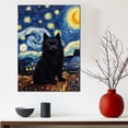 thumbnail image 3 of Schipperke Dog Art Starry Night Paintings Van Gogh - Inspired Canvas - Contemporary Abstract Modern Dog Wall Décor - Dog Painting Canvas Canvas, 3 of 4