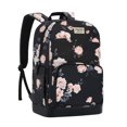 thumbnail image 4 of Mosiso 15.6 16 inch Laptop Backpack for Women Girls Business College School Travel Casual Daypack Bag with Luggage Strap & USB Charging Port, Black Camellia, 4 of 7