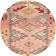 thumbnail image 1 of Ahgly Company Machine Washable Indoor Round Contemporary Sunrise Orange Area Rugs, 5' Round, 1 of 7