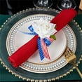 thumbnail image 7 of Zhourta 4th of July Napkin Rings Set Patriotic Red White Blue Tableware for Memorial Day Dinner Party Rustic Decor, 7 of 7