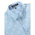 thumbnail image 4 of Lars Amadeus Men's Short Sleeve Button Down Floral Printed Shirt, 4 of 7