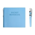 thumbnail image 2 of Ohmyroo Portable Mini Pocket Hardcover Notebook Faux Leather Lined Journal With Gel Pen For Office Commute, 2 of 6