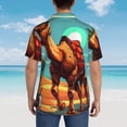 thumbnail image 6 of Goofa Cool Camel Oasis Vibes Hawaiian Shirt for Men, Unisex Summer Beach Casual Short Sleeve Button Down Shirts,Aloha Tropical Floral print shirt-, 6 of 9