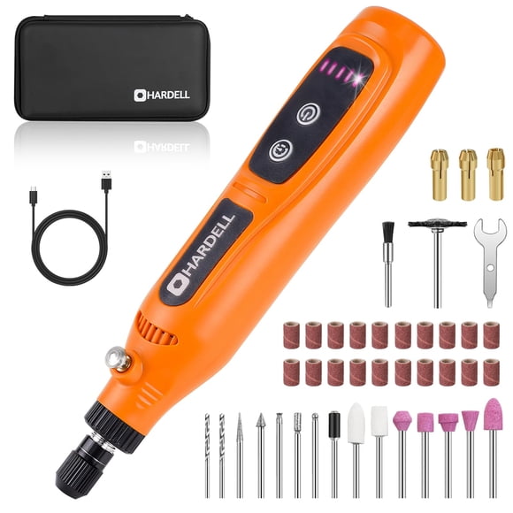 HARDELL Mini Cordless Rotary Tool 3.7V, 5-Speed Rotary Tool Kit with 43 Accessories,Type-C Charging