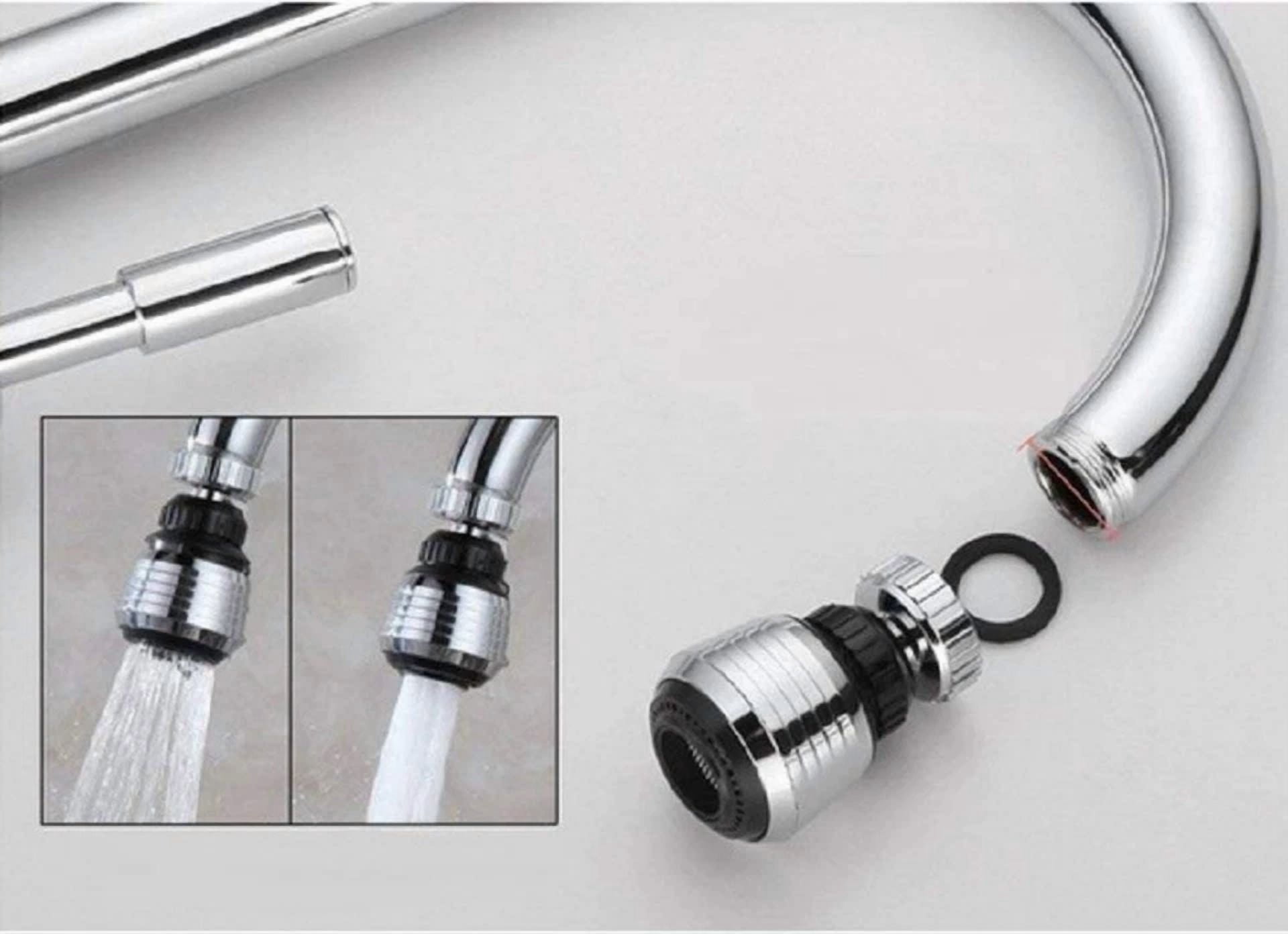 CIRCLE- 2Pcs 360 Degree Swivel Faucet Aerator Deluxe Water Saving Faucet Sprayer Water
