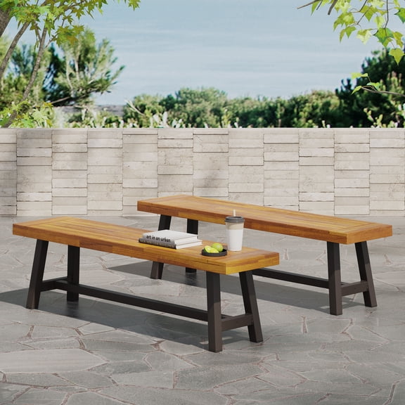 Benches, Sandblasted Brown   Rustic Metal