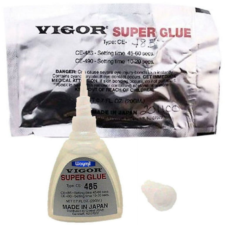 Vigor Jewelers Super Glue Instant Fast Drying Clear Adhesive 20grams,  45-60sec 