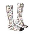 thumbnail image 3 of Fotbe Retro Style print Women's Men's Novelty Crew Socks Cotton Socks Knee High Socks for Walking,Running,Nurses,Pregnancy, 3 of 9