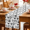thumbnail image 5 of Farmhouse Country Table Runner 90 Inches, Black Vintage Trees Rustic French Garden Bed Runner Dresser Scarves Tabletop for Indoor Outdoor Parties/Ceremony/Banquet, 13" x 90", 5 of 9