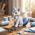 thumbnail image 4 of LOWLHOME Arctic Winter Guardians DIY Patchwork Kit, Polar Mythical Creature Stitching Assembly Bundle, Felt Animal Sewing Kit for Beginners, Craft Kit for Home Decor & Creative Gift (Squirrel), 4 of 6