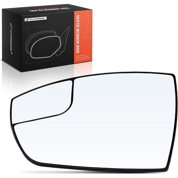 A-Premium Left Driver Side Non-Heated Mirror Glass with Backing Plate - Compatible with Ford Escape 2013-2016, C-Max 2013-2018 - Exterior Side View Flat Mirror with Spotter Glass