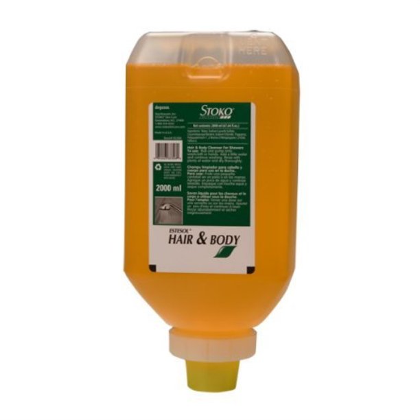 stoko 2000 ml softbottle estesol hair and body wash by stockhausen