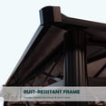 thumbnail image 6 of Yangming 10x12 FT Gazebo，Hardtop Gazebo Outdoor Canopy with Mosquito Netting and Curtains, 6 of 6