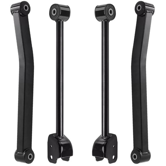 Detroit Axle - Front Upper & Lower Control Arms Replacement for 2007 2008 2009 2010 2011-2017 Jeep Wrangler JK - 4pc Set
