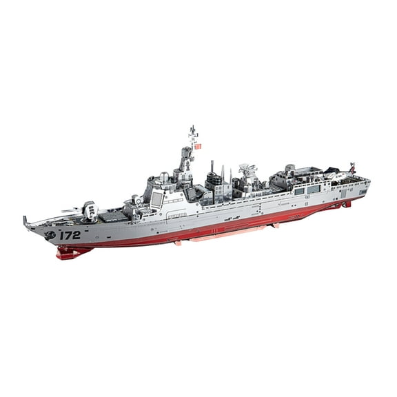 DIY 052D Destroyer Metal Model Kit Unassembled Navy Ship for Collectors and Enthusiasts