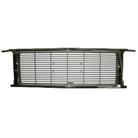 Sherman Parts SHE911-99-4 Grille with Dual Rect Headlamp for 1989-1991 Jimmy & Suburban, Chrome & Argent