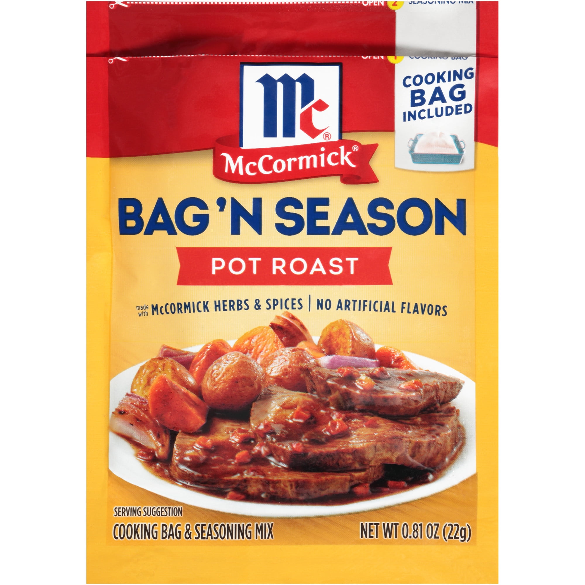 McCormick Bag 'n Season Pot Roast Cooking & Seasoning Mix, 0.81 oz