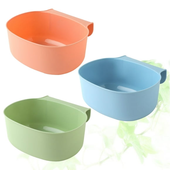 WHAMVOX 3pcs Food Waste Bin Plastic Kitchen Trash Can for Home Organizing