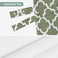 thumbnail image 6 of Green Morocco Tie Up Valance Curtains for Windows, Kitchen Curtains Window Shades, Boho Farmhouse Abstract Geometric Simple Light Filtering Roman Curtain Valances for Bedroom/Bathroom/Cafe 54"x18", 6 of 9