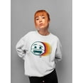 thumbnail image 2 of Laughing Layers - Retro Emoji Aesthetic Graphic Women's Sweatshirt, 2 of 4