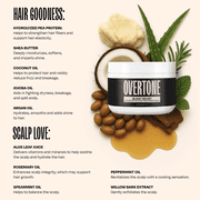 oVertone Color Depositing Semi-Permanent Hair Dye Conditioner - 8 oz for All Hair Types & Color-Treated Hair, Moisturizing Shea Butter & Coconut Oil - Vegan & Cruelty-Free, Black Velvet