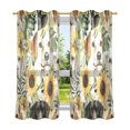 thumbnail image 6 of Yayeee Window Curtains Light Filtering 63"x42" Grommet Panel Pair Home Living Room Decor, Dog Sunflower Pattern, 6 of 7