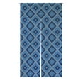 thumbnail image 1 of YUSDECOR Small Blue Diamond Pattern Door Curtain Window Cover Home Decor Hanging Curtain Size 85x150 CM, 1 of 1