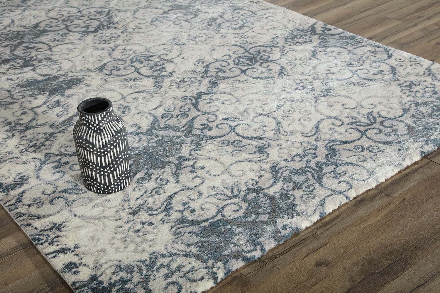 Rugs America Brighton Collection Shades Of Slate BH300A Transitional Oriental Area Rug 2'3" x 8'