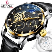 Chenxi Luxury Brand Watch Men Automatic Mechanical Tourbillon Clock Waterproof Leather Business Wristwatches Relogio Masculino - Mechanical Wristwatches