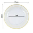 thumbnail image 3 of Efavormart 10 Pack - 10" Gold-Trimmed Clear Round Plastic Dinner Plates for Weddings, Birthdays, Parties, Gathering, Graduation Ceremonies, Special Events, 3 of 11
