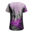 thumbnail image 5 of Dyegold Womens Summer Casual T-Shirts Round Neck Floral Printed Short Sleeve Graphic Tee Tops Loose Fitting Comfy Tunic Tops, 5 of 5