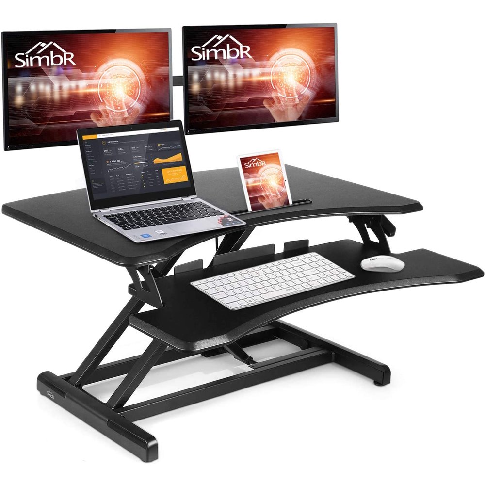 SIMBR Standing Desk Converter 30.2 Inch Computer Desk for Home Office