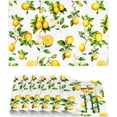 thumbnail image 4 of Placemats Set of 4 Heat-Resistant Rectangle Place Mats Tropical Lemon Washable Plastic PVC Dining Table Mat Non-Slip Wipeable Woven Vinyl Placemat for Kitchen Patio Table Decor, 4 of 8
