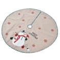 thumbnail image 2 of Christmas Tree Skirt, 110cm / 43.3in Washable Elegant Reversible Christmas Tree Snowman Mat  For Floor Protection, 2 of 8