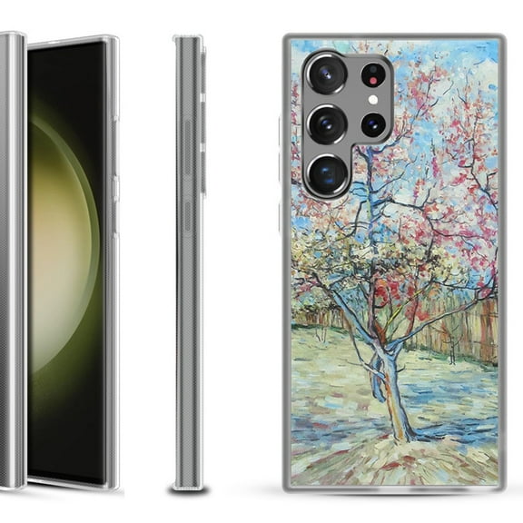 Shockproof Gel Phone Case for Samsung Galaxy S23 Ultra 5G, by OneToughShield ® - Blossom Tree