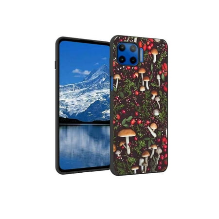 Mushroom-Woodland-4 Phone Case, Degined for Moto G 5G Plus Case Men Women, Flexible Silicone Shockproof Case for Moto G 5G Plus