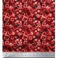 thumbnail image 1 of Soimoi Velvet Fabric Square Geometric Printed Fabric 1 Yard 58 Inch Wide, 1 of 3