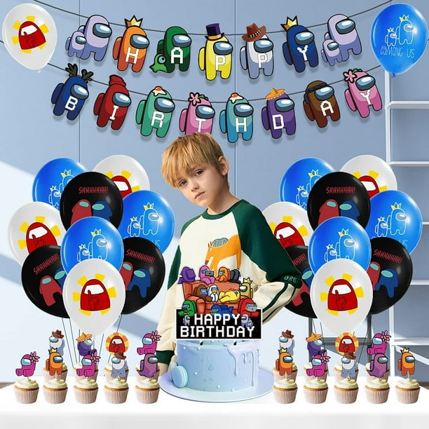 Décoration Anniversaire 30 Pièces, Ballons d'anniversaire, Décoration  Gâteau, Bannière Joyeux Anniversaire, Cupcake Topper, Fournitures de Fête