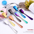 thumbnail image 2 of Gourd-Shaped Stainless Steel Spoon - Long Handle, Colorful Dessert Cake Soup Salad Coffee Ice Cream Scoop Kitchen Utensil, 2 of 8