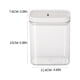 thumbnail image 3 of Recipiente de plástico para almacenar alimentos con tapa con cierre | Frasco hermético para refrigerios, granos y productos secos | Recipiente transparente apilable para organizar la despensa, 3 of 3