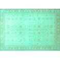 thumbnail image 1 of Ahgly Company Machine Washable Indoor Rectangle Oriental Turquoise Blue Traditional Area Rugs, 5' x 8', 1 of 4